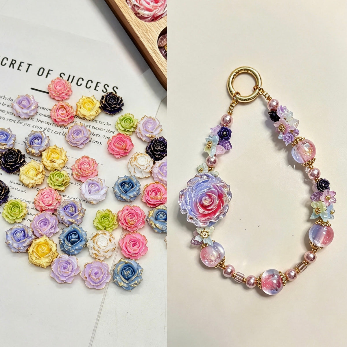[開封][開封]﻿蓄光カラフルガーデン 20mm ソフトラバーフラワーDIY手芸アクセサリーパーツ
